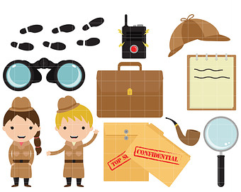 340x270 Detective Clipart Etsy