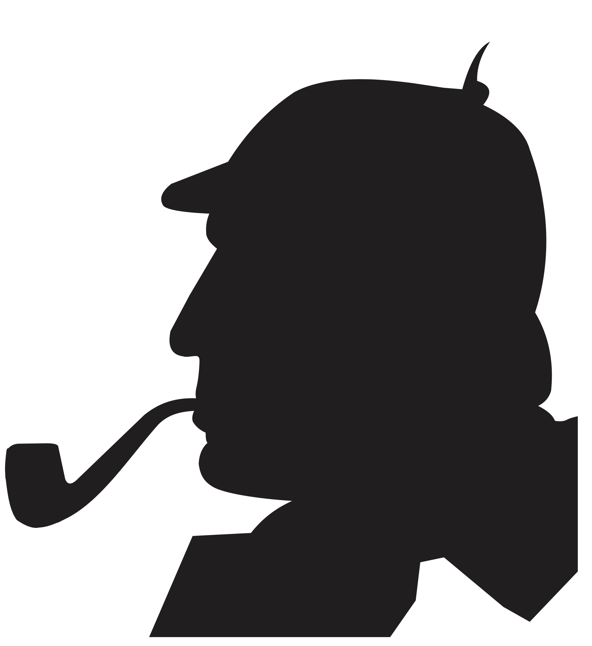 2000x2182 Profile Clipart Sherlock Holmes