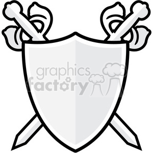 300x300 Royalty Free Sword And Shield 002 384824 Vector Clip Art Image