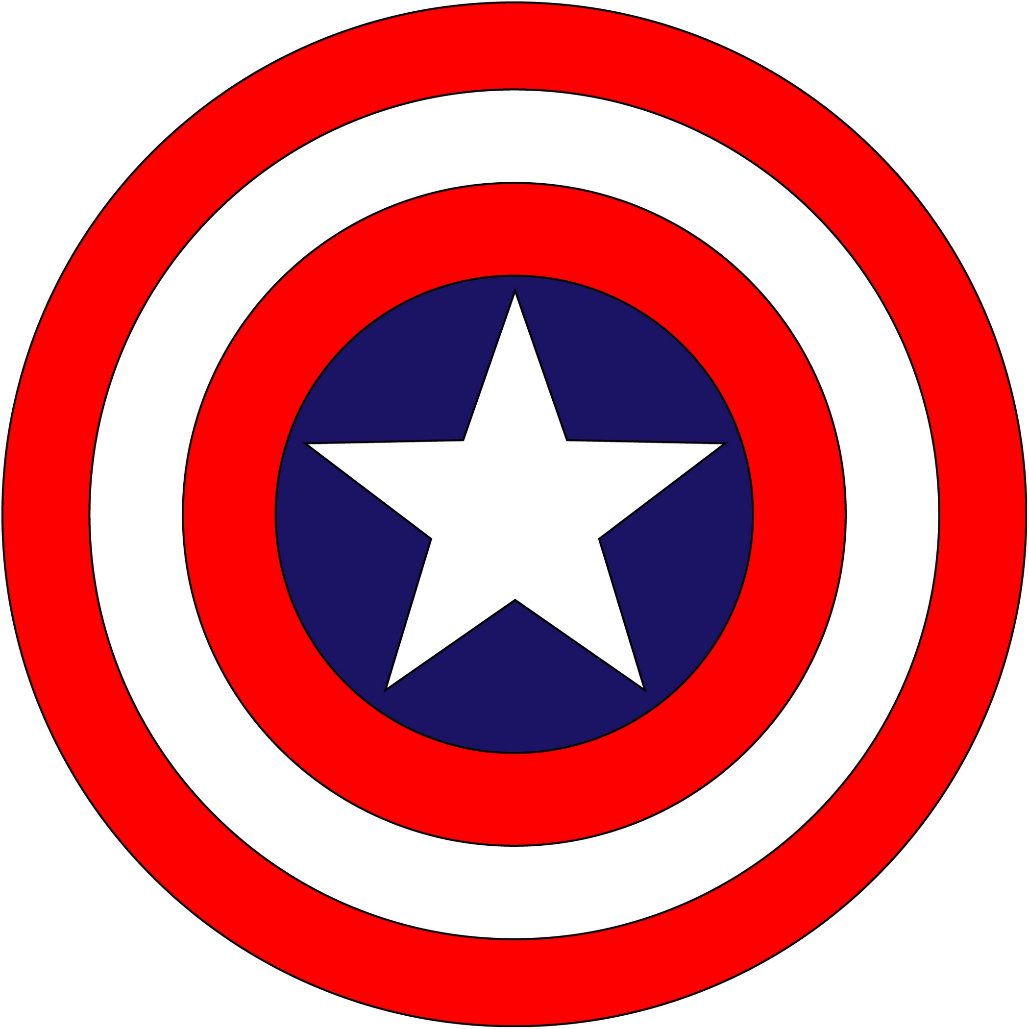 2100x2100 Captain America Black And White Clipart