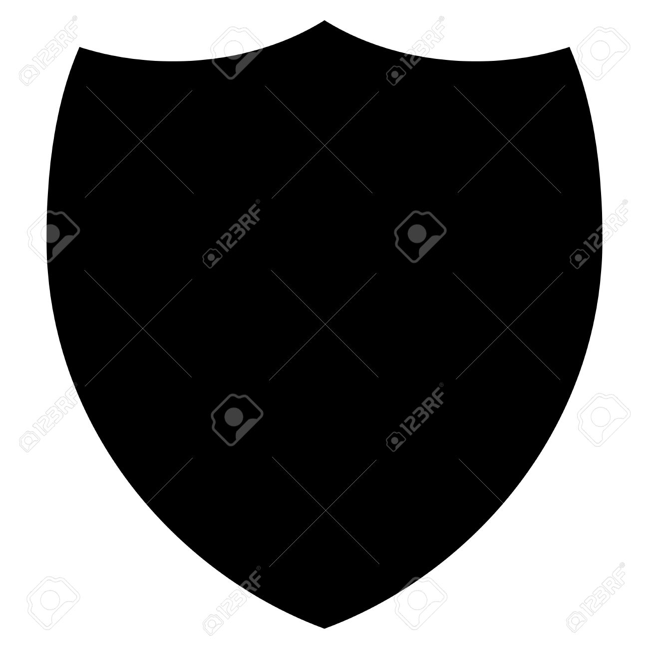 1300x1300 Drawn Shield Black And White