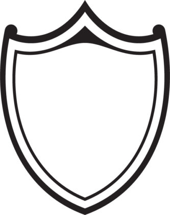 333x420 Shield Clipart Black And White