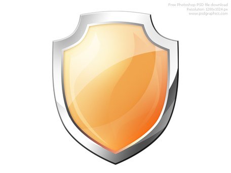 456x342 Psd Orange Shield Icon, Clip Arts