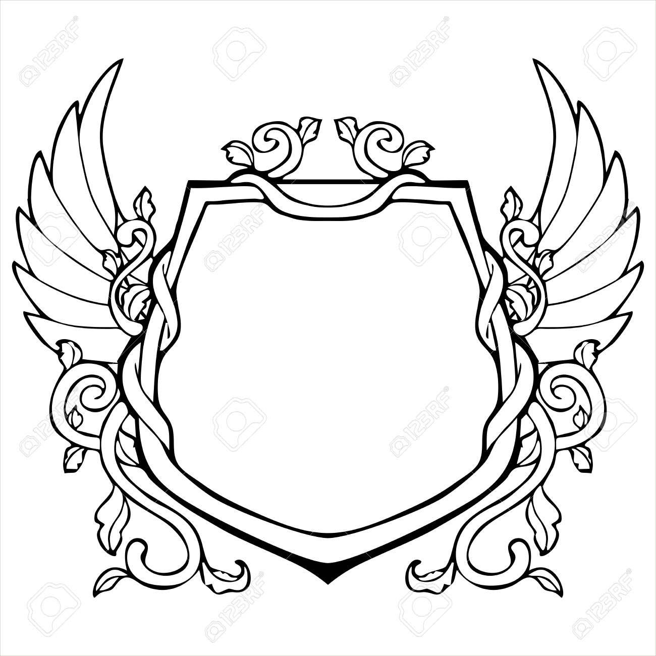 1300x1300 Drawing Of A Shield Clipart