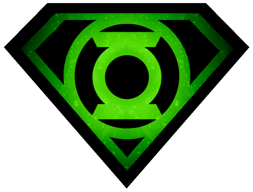 825x626 Superman Glowing Green Lantern Shield By Kalel7