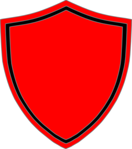 264x297 Red Shield With Black Border Clip Art