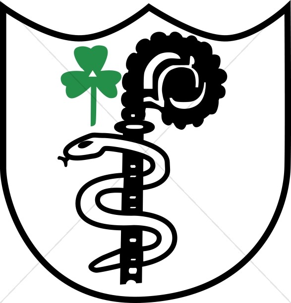 587x612 St. Patrick's Shield Emblem Lay Holiday Clipart
