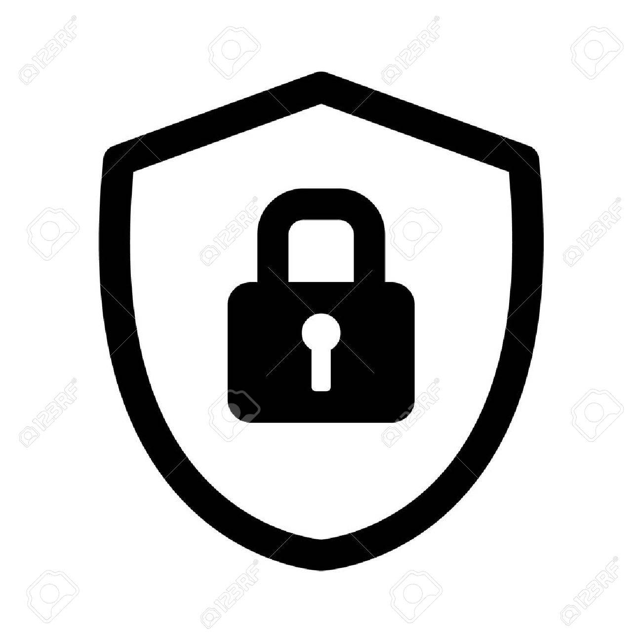 1300x1300 Security Shield Lock Line Art Icon For Apps And Websites Royalty