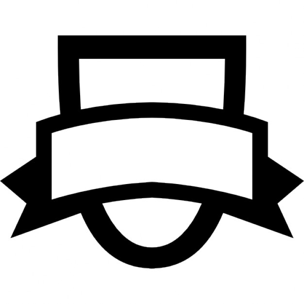 626x626 Shield Outline With A Banner Icons Free Download