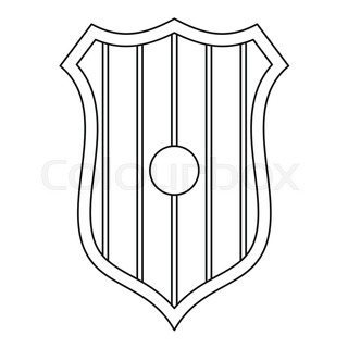 320x320 Shield With Cross Icon. Outline Illustration Of Shield With Cross