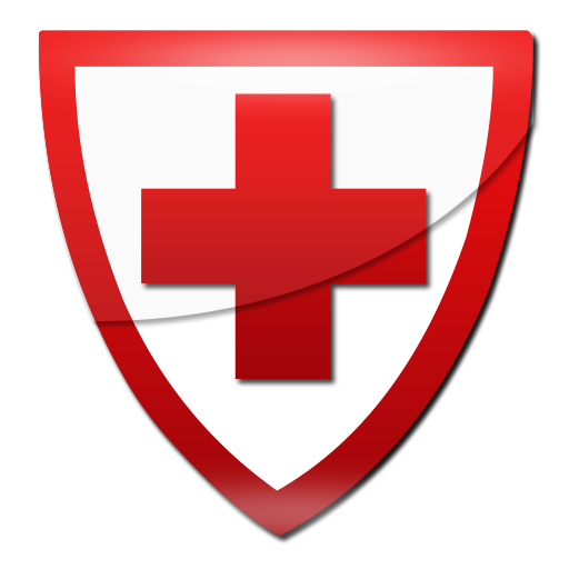 512x512 Red Cross Shield Clipart Image