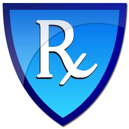512x512 Rx Blue Shield Clipart Image