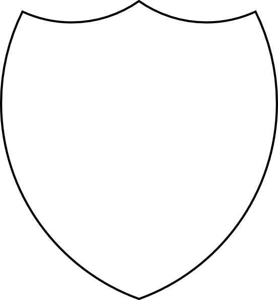 552x596 Shield Outline Clipart