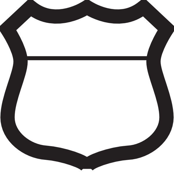 600x600 Highway Shield Clipart