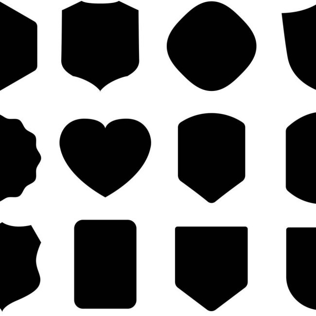 650x650 Free Vector Free Black Shield Vectors