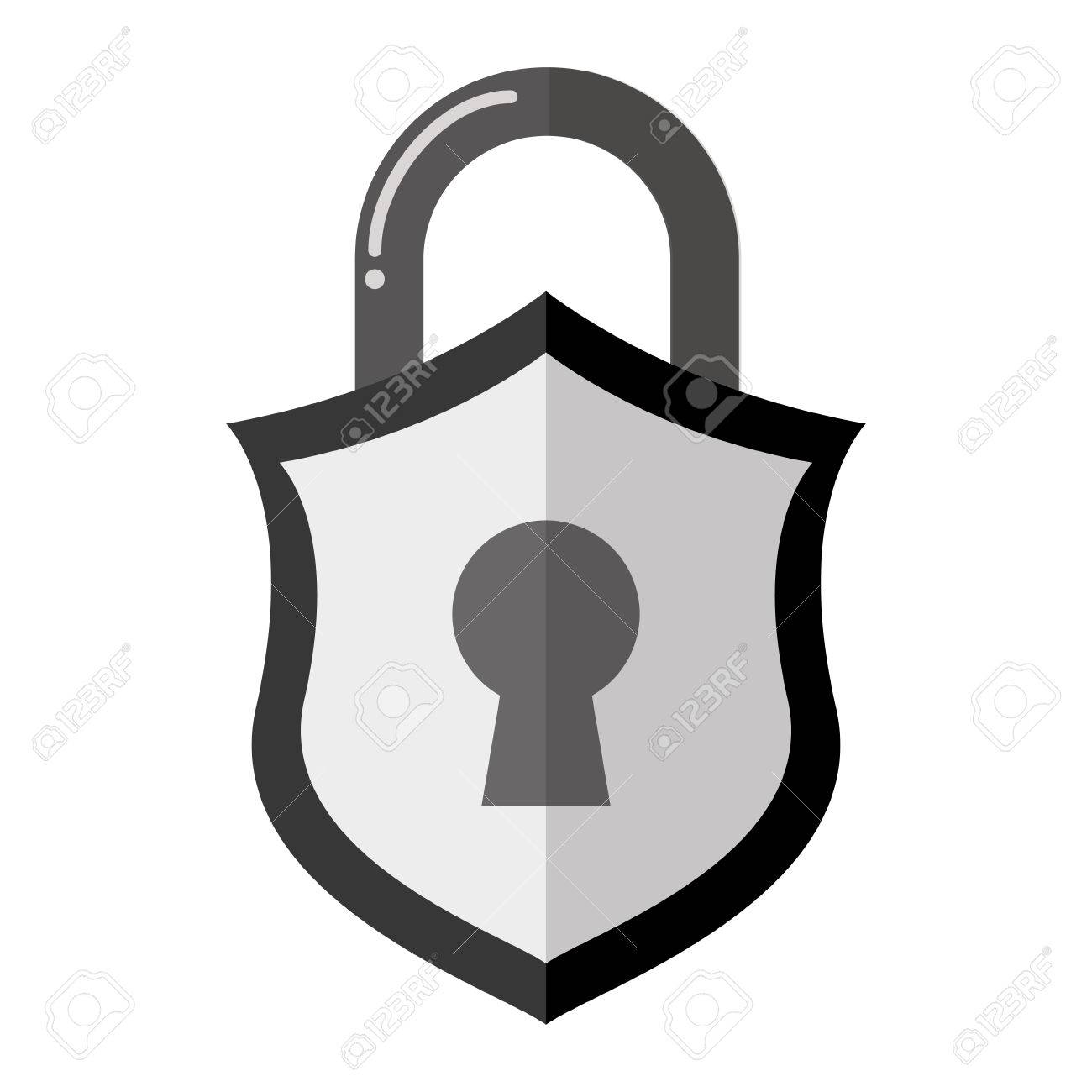 1300x1300 Padlock Security Shield Vector Icon Illustration Graphic Design