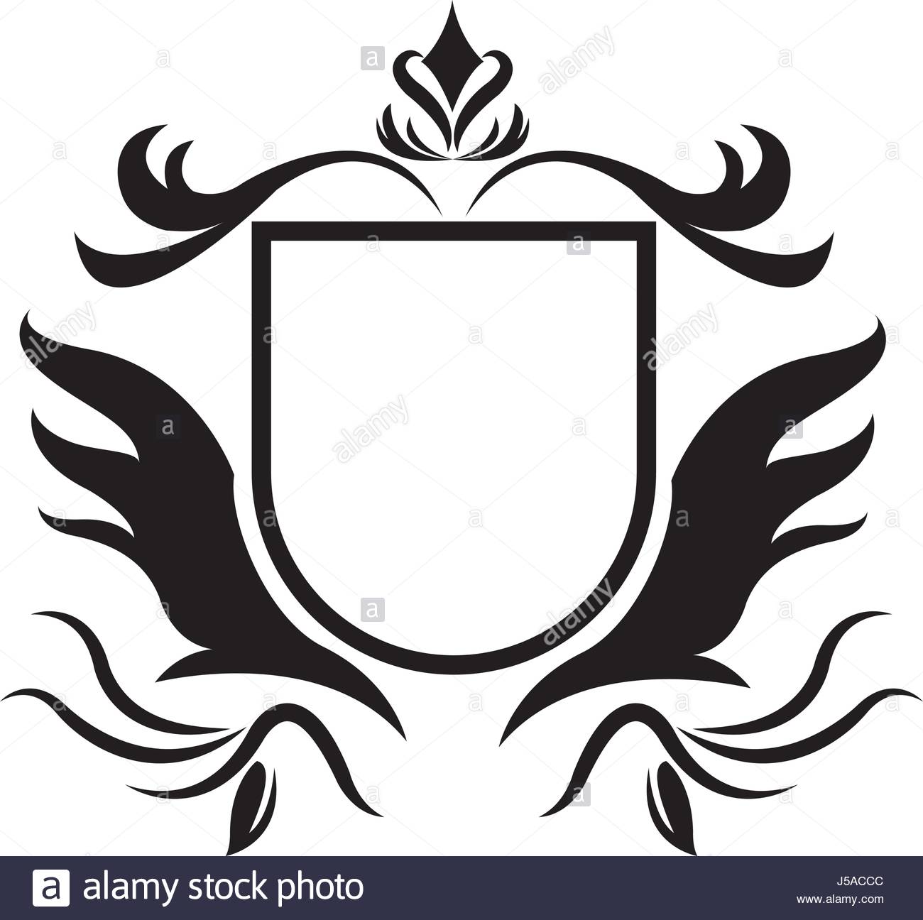 1300x1296 Decorative Shield Heraldry Victorian Elegant Frame Stock Vector