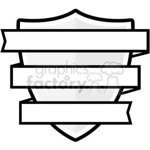 300x300 Royalty Free Ribbon And Shield Coat Of Arms 384810 Vector Clip Art