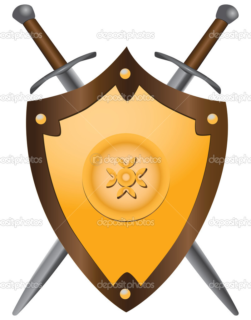804x1023 Medieval Swords And Shields Clipart