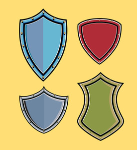 275x300 Retro Shield Frame Vector Illustration Royalty Free Stock Image