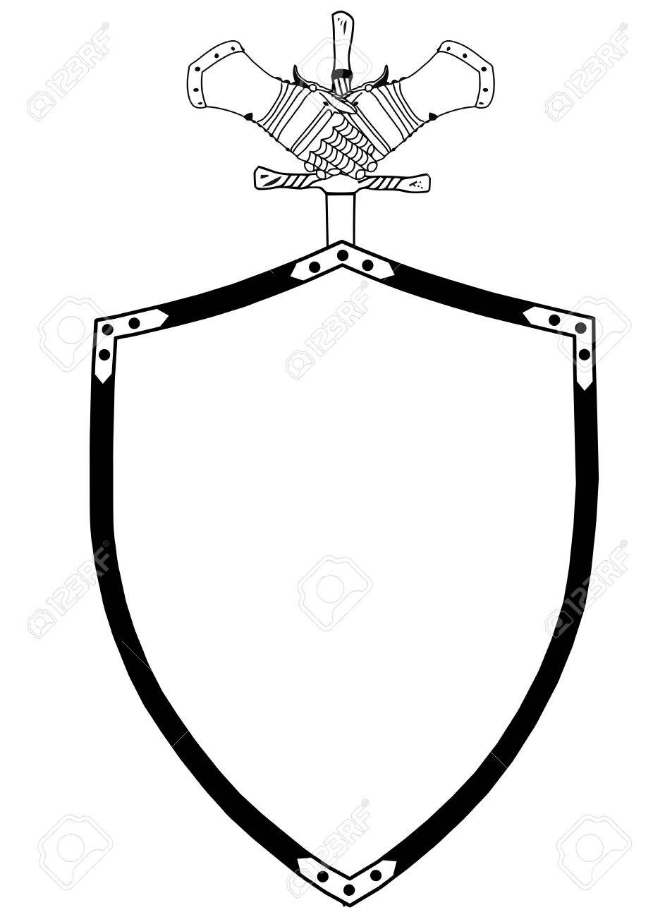 943x1300 Images Blank Shield And Sword