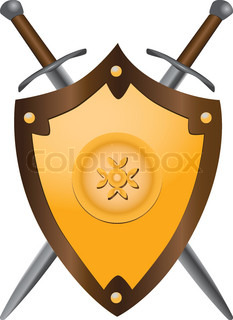 233x320 Medieval Vtctor Shield And Swords For Design Use Stock Vector
