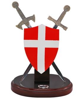280x333 Miniature Templar Crusader Shield And Swords