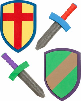 320x400 Over The Moat Vbs Foam Sword Amp Shields Sets, 12 Pack