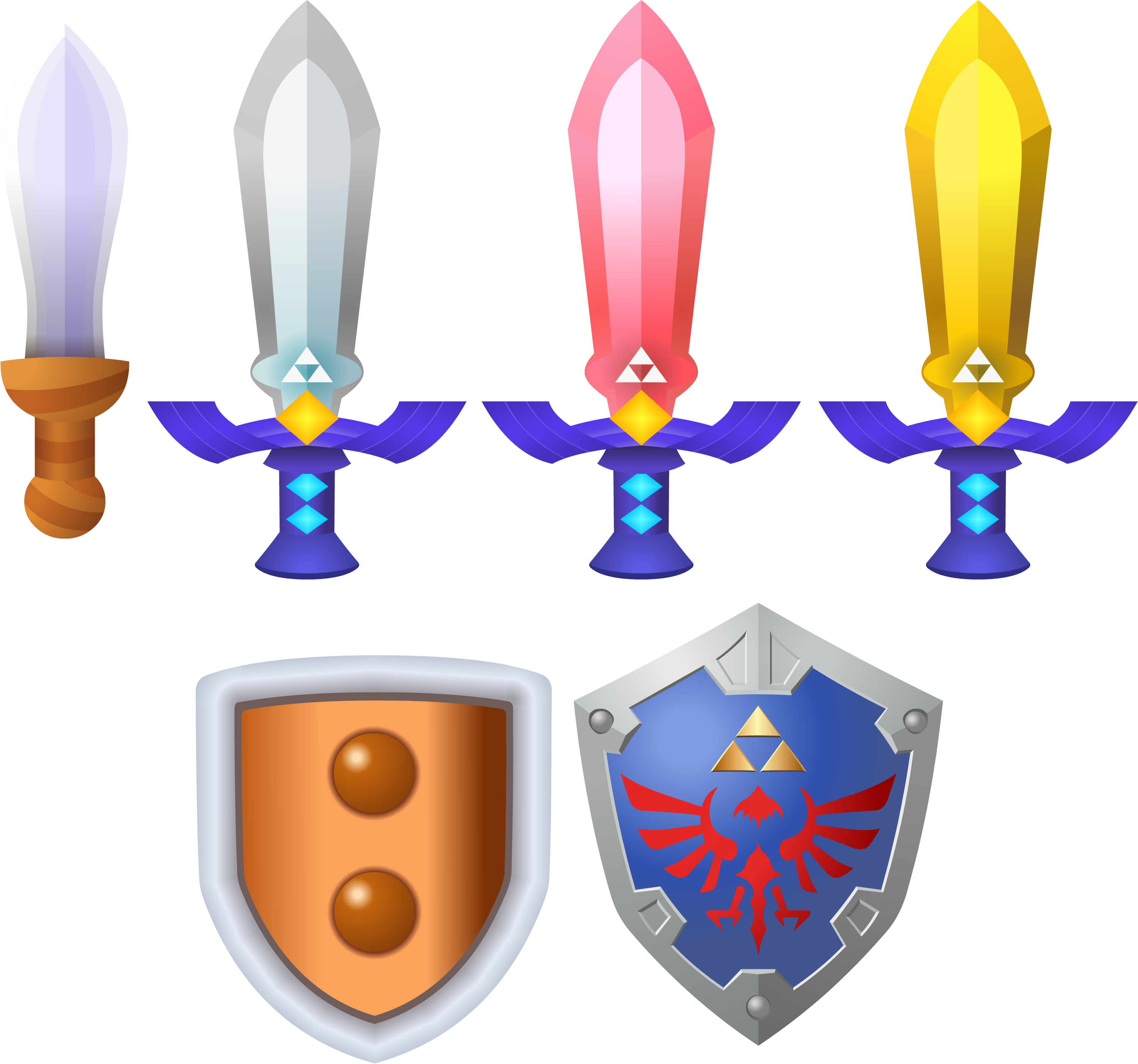 3000x2806 A Link Between Worlds Swords