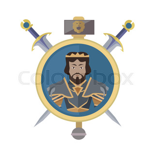 320x320 Two Shields With Swords And Wings. Knight Or Heraldic Design