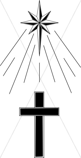 316x612 Cross Under Shining Star Cross Clipart
