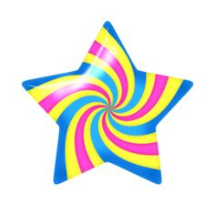 236x224 Swirly Rainbow Stars Cutout Rainbow Star, Star And Rainbows