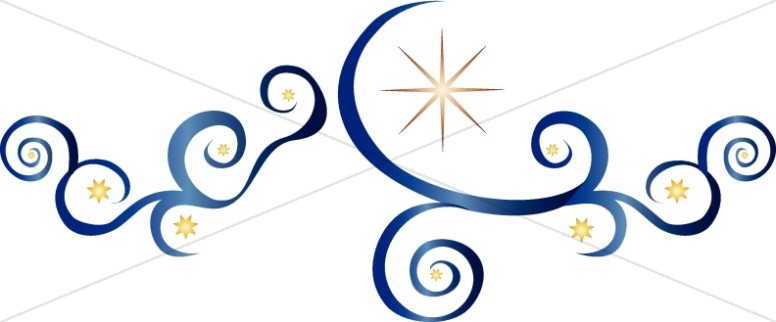 776x322 Bright Shining Star And Swirls Epiphany Clipart