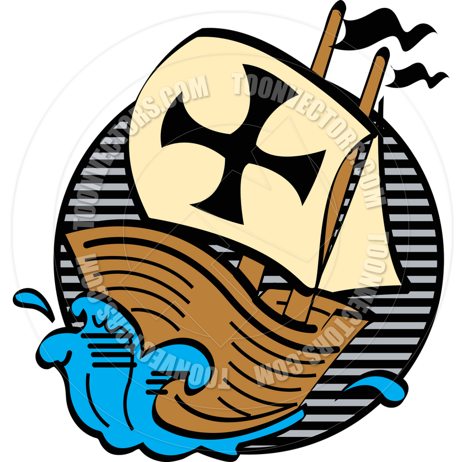 940x940 Cartoon Mayflower Ship Vector Illustration By Clip Art Guy Toon