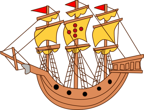 500x382 Sailing Ship Cartoon Image Public Domain Vectors
