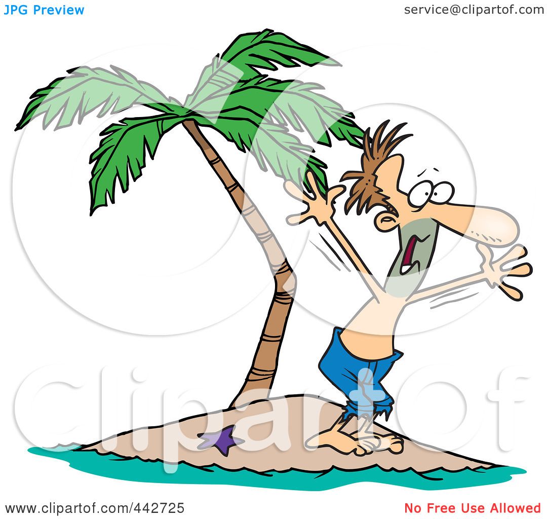 1080x1024 Clipart Of Retro Vintage Black And White Castaways On An Island