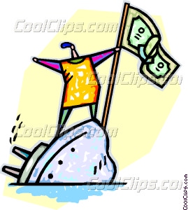 269x300 Man On A Sinking Ship With A Vector Clip Art