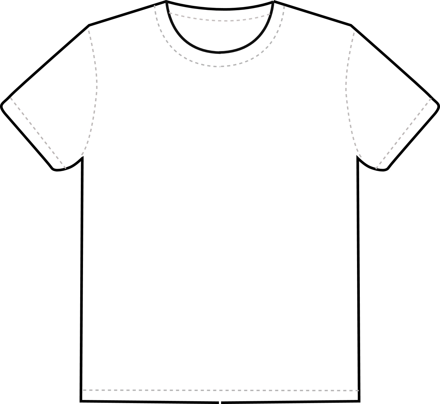 1421x1305 T Shirt Clipart Black And White