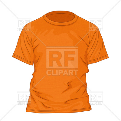 400x400 Orange Textured T Shirt Design Template Royalty Free Vector Clip