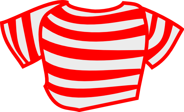600x364 Red Striped Shirt Clip Art