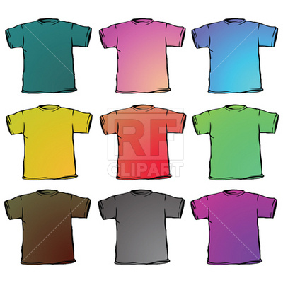 400x400 T Shirts Collection Royalty Free Vector Clip Art Image