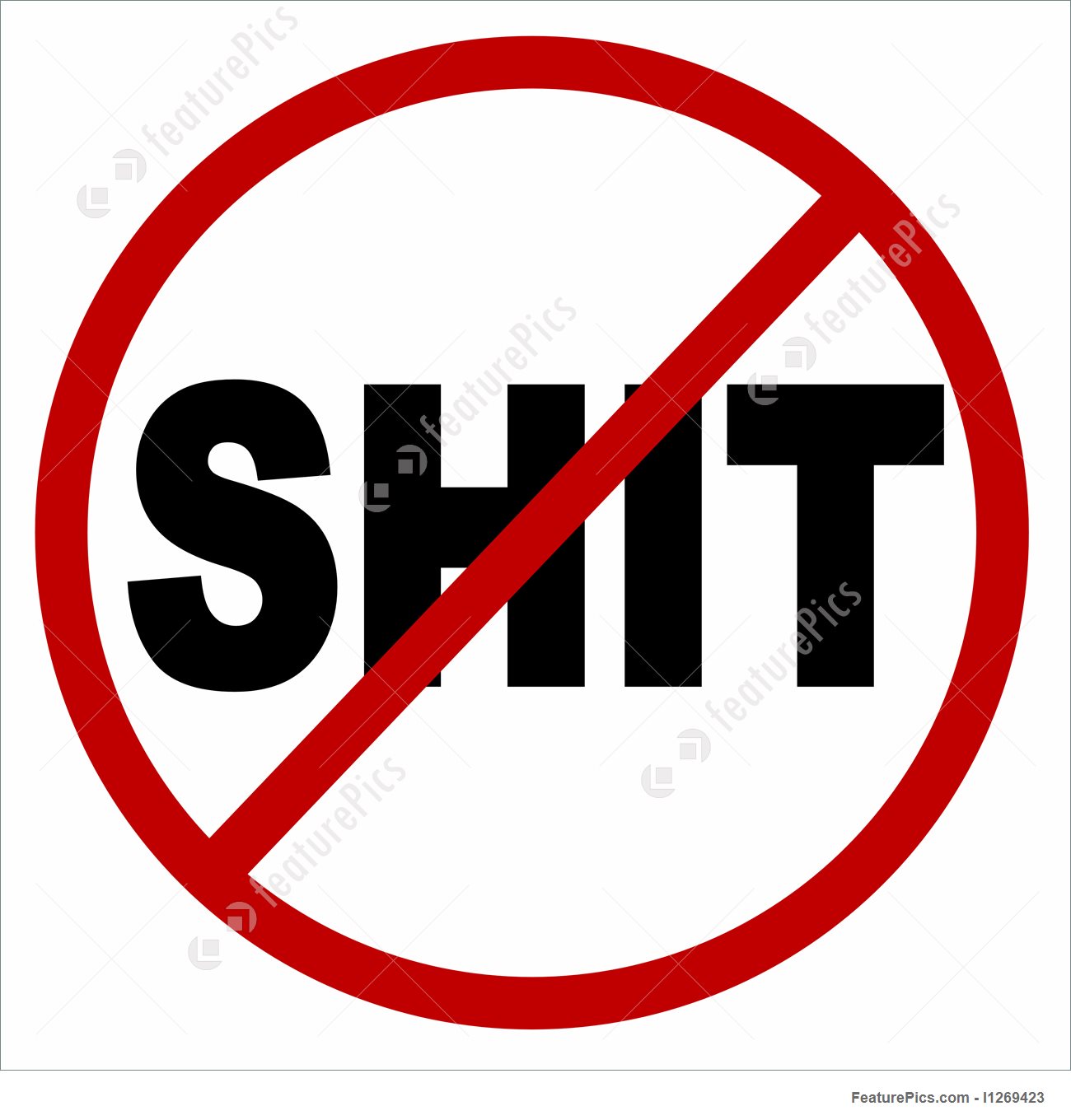 1300x1360 No Shit Icon Stock Illustration I1269423