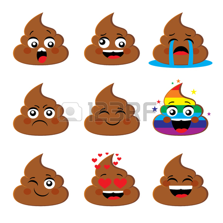 450x450 Set Of Of Poo Shit Emoji Icon With Different Face Expression