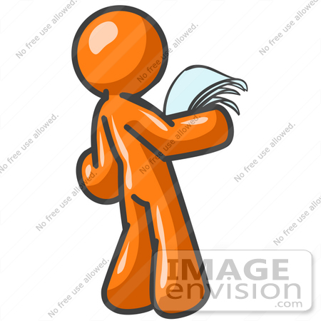 450x450 Shock Clipart 34230 Clip Art Graphic Of An Orange Guy Character