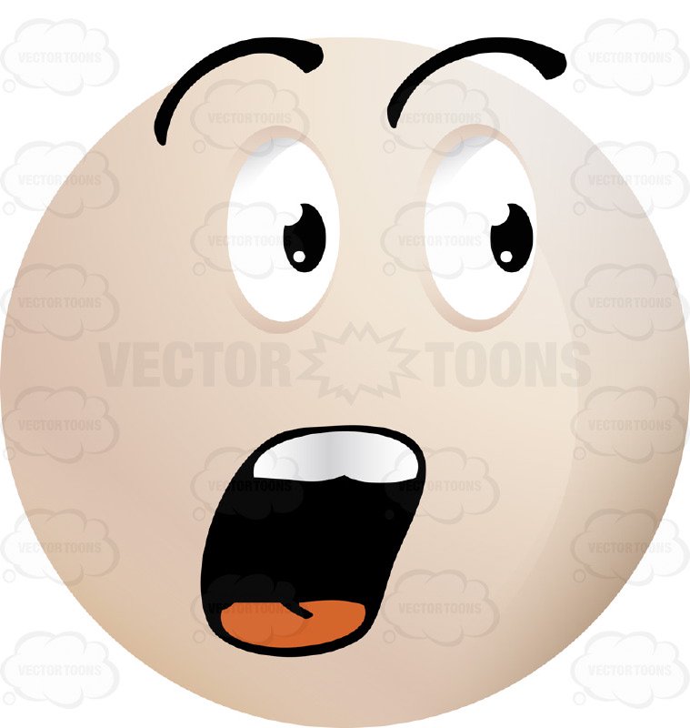 759x800 Surprised Light Colored Smiley Face Emoticon With Open Mouth