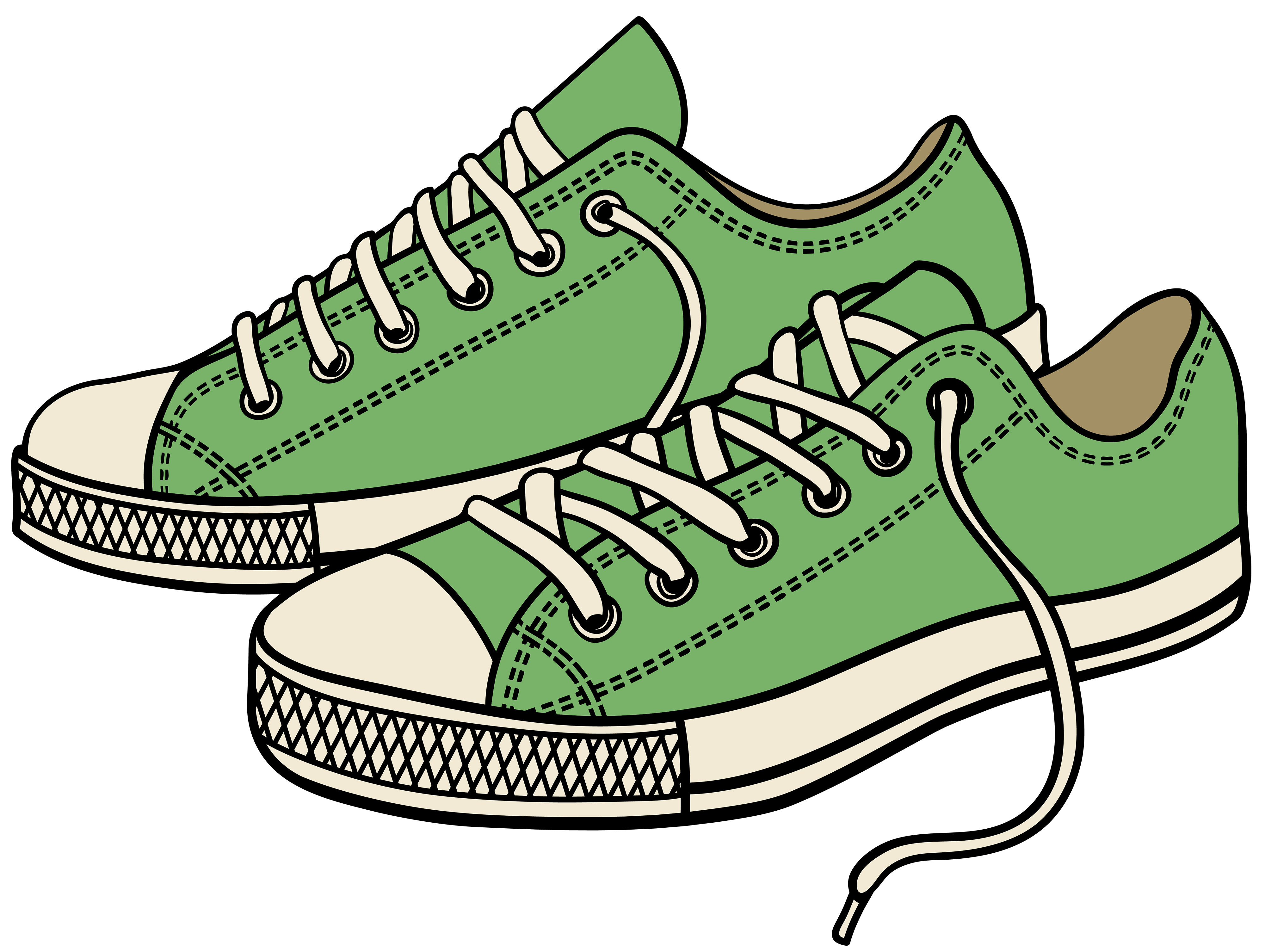 4000x3010 Shoe Clipart Green