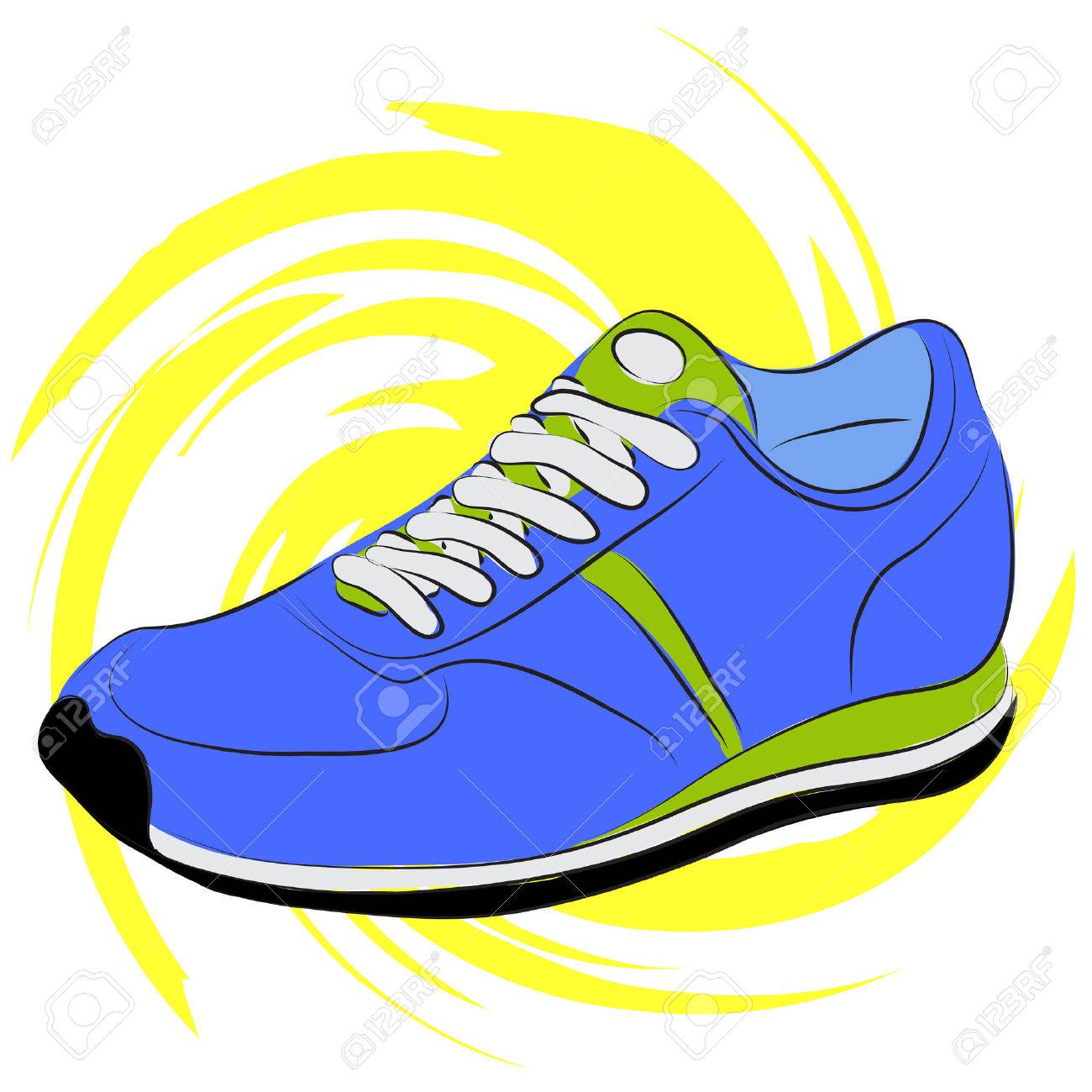 1300x1300 Blue Clipart Running Shoe
