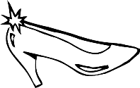 198x125 Cinderella Slipper Clipart