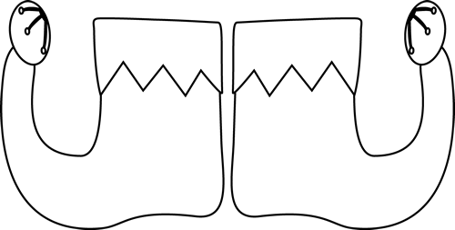 500x253 Black And White Elf Shoes Clip Art