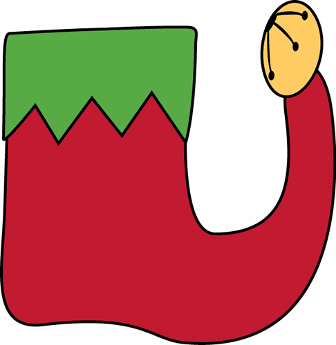 486x500 Single Elf Shoe Clip Art